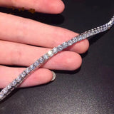 4mm Sim Diamond Bangle Chain Bracelet for Women Wedding Bridal Tennis Party