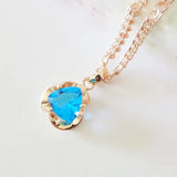 Heart Shape Stone Pendant for Women, Jewelry Gift