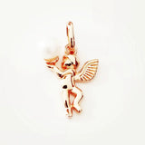 Rose Pendant with Simulated Pearl for Women