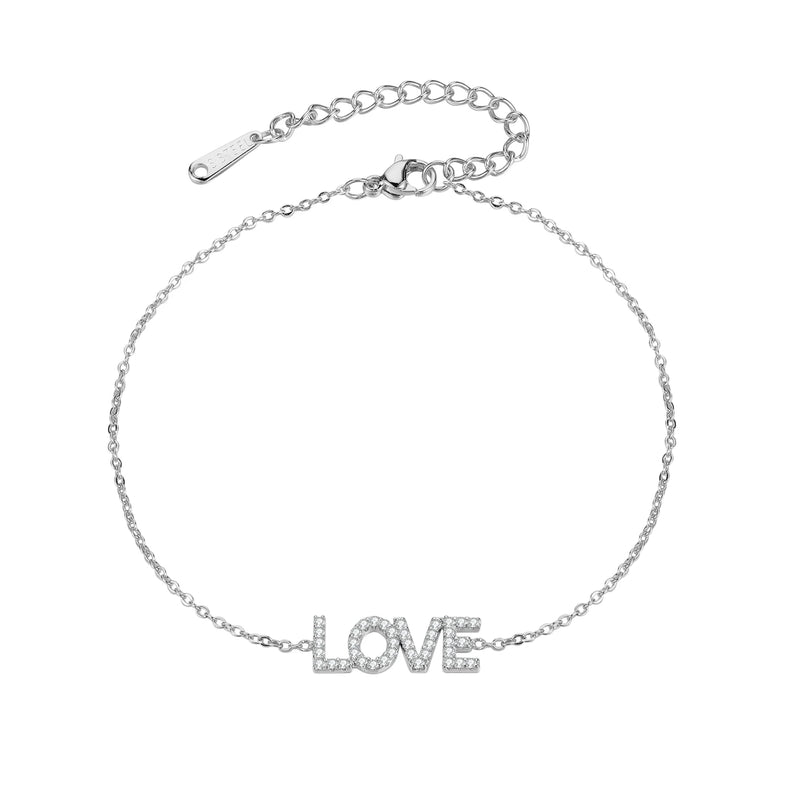 6.5MM Zircon Bracelet Adjustable Crystal Name Bracelet For Women