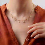 6mm Zircon Name Necklace for Women Girl Personalized Crystal Name Necklace