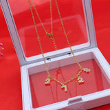 6mm Zircon Name Necklace for Women Girl Personalized Crystal Name Necklace