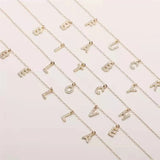 6mm Zircon Name Necklace for Women Girl Personalized Crystal Name Necklace
