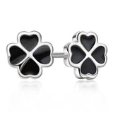 7-Pair Set 925 Sterling Silver Stud Earrings Plated One Week Geometric Earrings