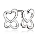 7-Pair Set 925 Sterling Silver Stud Earrings Plated One Week Geometric Earrings