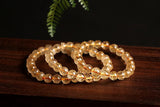Natural Rutilated Quartz Crystal Beaded Women's Bracelet