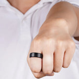 8mm Tungsten Carbide Couple Ring & Red Wedding Band Engrave Your Name