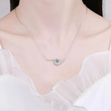 925 Silver 0.5ct D Moissanite Pendant Geometric Necklace