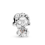 925 Silver Boys Girls Heart Snake Bracelet Set Red for Link DIY
