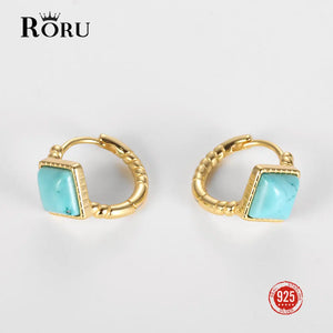 925 Silver Moonstone Hoop Earrings for Women Wedding Party