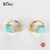925 Silver Moonstone Hoop Earrings for Women Wedding Party