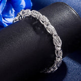 925 Silver Jewelry Men Bracelet Male Couple Bracelets Gift Accessory