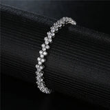 925 Silver Zircon Gemstone Bracelet for Women Wedding Engagement Party