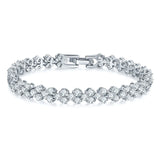 925 Silver Zircon Gemstone Bracelet for Women Wedding Engagement Party