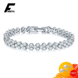 925 Silver Zircon Gemstone Bracelet for Women Wedding Engagement Party