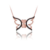 925 Silver Zircon Angel Butterfly Necklace For Women