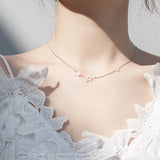 925 Silver Plated Zircon Stars Necklace for Women