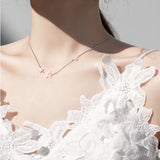 925 Silver Plated Zircon Stars Necklace for Women