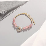 Moonstone Star Moon Chain Bracelet 925 Silver Women Jewelry