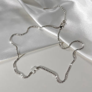 925 Silver Butterfly Choker Necklaces For Women NK117