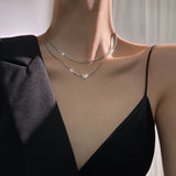 925 Silver Butterfly Choker Necklaces For Women NK117