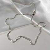 925 Silver Butterfly Choker Necklaces For Women NK117