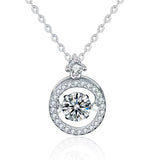 925 Silver 0.5ct Moissanite Clavicle Necklace Women Jewelry