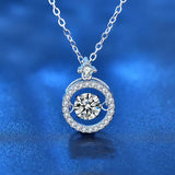 925 Silver 0.5ct Moissanite Clavicle Necklace Women Jewelry