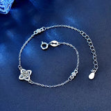 925 Silver 0.5ct D VVS1 Moissanite Flower Bracelet for Women