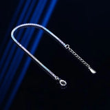 925 Silver 1.5mm Rainbow Zircon Tennis Chain Bracelet Women's Jewelry