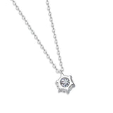 1ct D VVS1 Moissanite Pendant Necklace 925 Sterling Silver Jewelry Gift