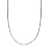 925 Silver 2.1mm Snake Bone Chain Necklace Women Ins Jewelry Plated 18K Choker