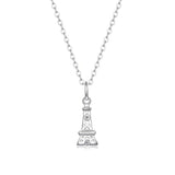 925 Silver Moissanite Tower Necklace for Women Diamond Test Charm Necklace