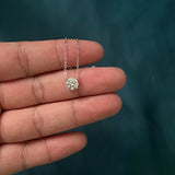 925 Silver 4 Rong Moissantie Necklace Platinum Plated