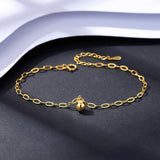 925 Sterling Silver Ball Chain & Link Bracelets 14K Real Plated Women Bracelet