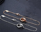 925 Silver Bracelet Cubic Zirconia Rose Women's Hand Accessories