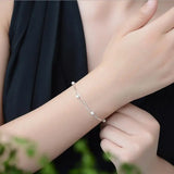 925 Sterling Silver Bracelets Women Accessories Frosted ball Anklets Charm