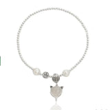 925 Silver Chain Anklets Lucky Fox Fu Pearl Bracelet