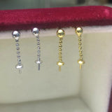 925 Silver Earring Findings Settings for Stones 5pairs