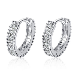 925 Silver Moissanite Hoop Earrings VVS1 Circle Earrings