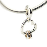 925 Silver Heart Dangle Charms for Bracelets DIY Jewelry Making