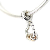925 Silver Heart Dangle Charms for Bracelets DIY Jewelry Making