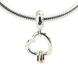 925 Silver Heart Dangle Charms for Bracelets DIY Jewelry Making