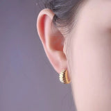 925 Silver Hoop Earrings Party Ear Piercing Stud For Women Dropshiping
