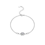 925 Silver Heart Moissanite Bracelet D Moissanite Diamond Bangles Gift