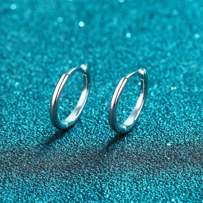 925 Silver Pearl Hoop Earrings - Women's Jewelry Gift