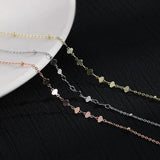 925 Silver Peach Heart Choker Necklace Women Clavicle Chain Short Fine Jewelry