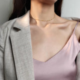 925 Silver Peach Heart Choker Necklace Women Clavicle Chain Short Fine Jewelry