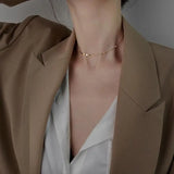 925 Silver Peach Heart Choker Necklace Women Clavicle Chain Short Fine Jewelry