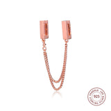 925 Silver Rose Reflexions Chains Clip Charms for Bracelet Beads